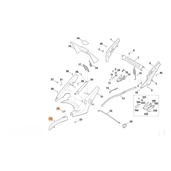 Stihl   Osłona kompl. 6375 780 2091